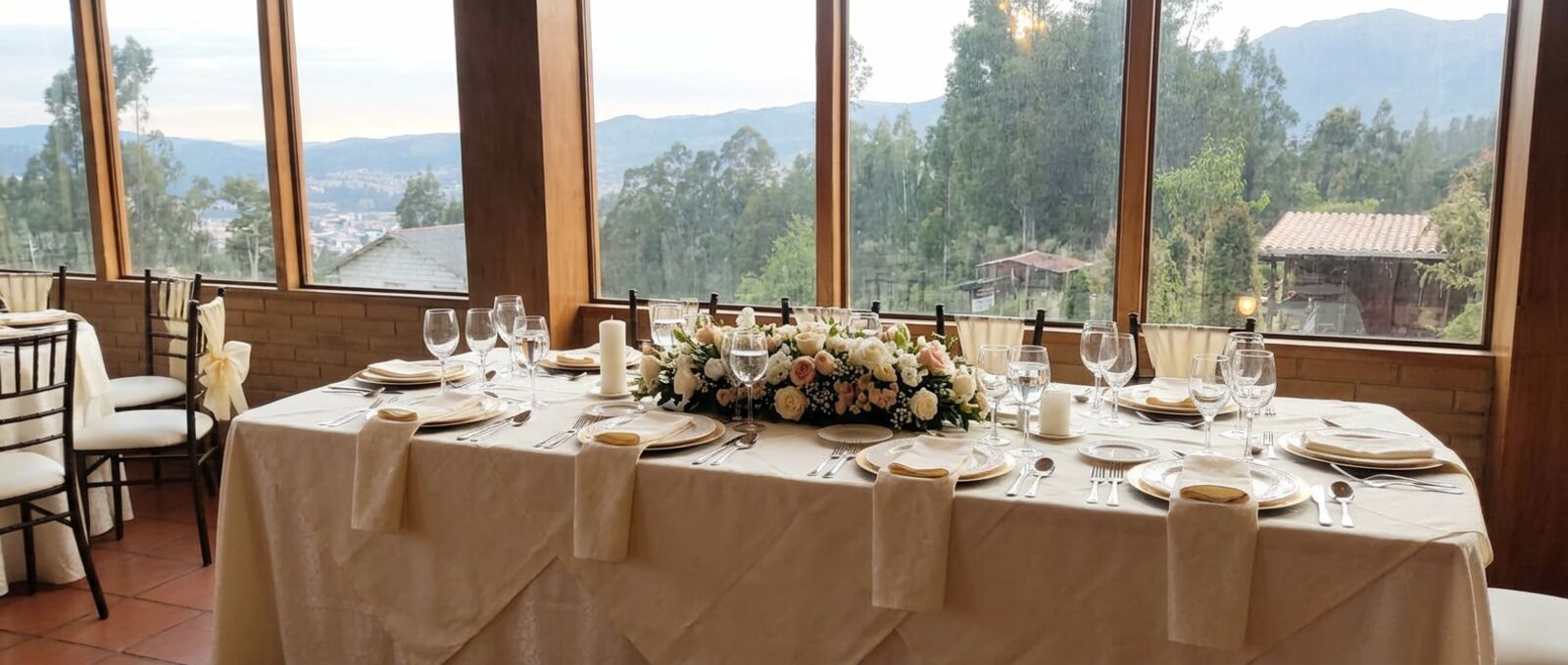 Celebración de servicio de menú en Quinta Margarita